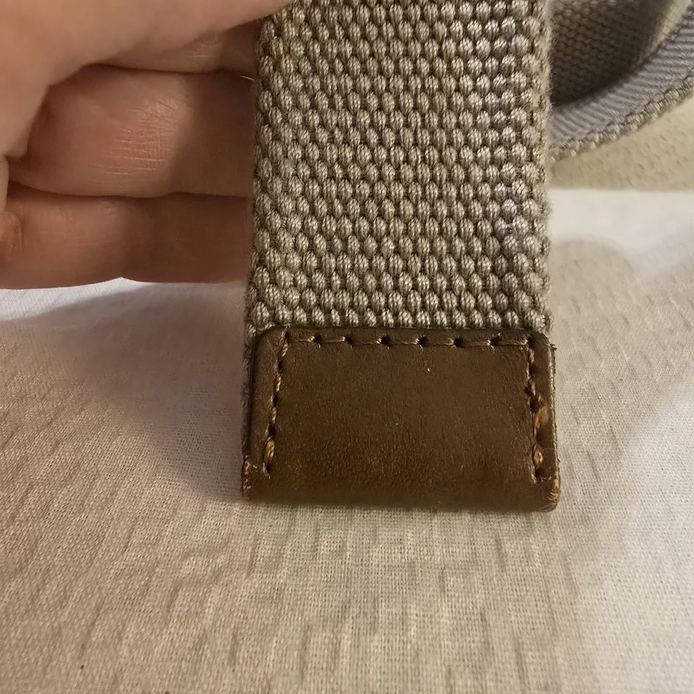 AMERICAN EAGLE GRAY STRETCH BRAIDED BELT GRAY MENS L/XL